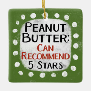 Peanut Butter Review 5 Stars Ornament
