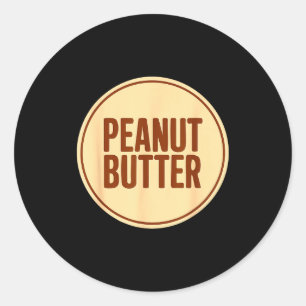 Peanut Butter Shirt Adult Men Women Kids Jelly Cos Classic Round Sticker