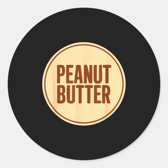 Peanut Butter Shirt Adult Men Women Kids Jelly Cos Classic Round Sticker (Front)