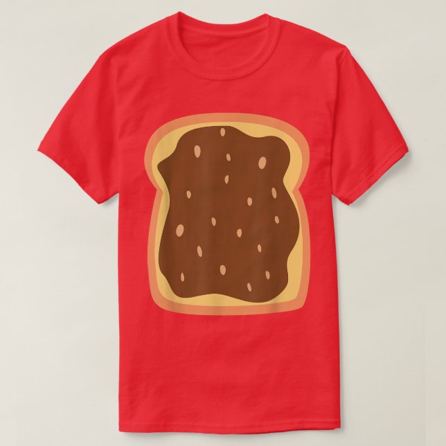 Peanut Butter Toast Lazy DIY Halloween Costume Mat T-Shirt (Design Front)