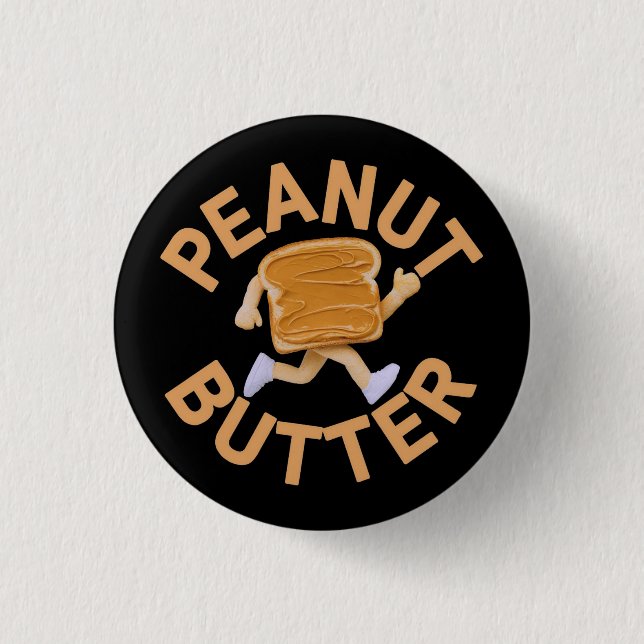 Peanut Butter Vibes Funny & Cute Design 3 Cm Round Badge (Front)
