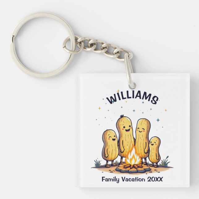 Peanut Campfire Key Ring (Front)