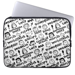Peanut Characters Graffiti Pattern Laptop Sleeve