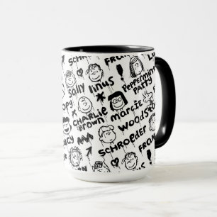 Peanut Characters Graffiti Pattern Mug