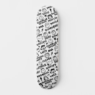 Peanut Characters Graffiti Pattern Skateboard