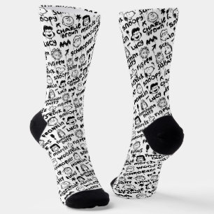 Peanut Characters Graffiti Pattern Socks