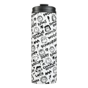 Peanut Characters Graffiti Pattern Thermal Tumbler