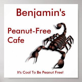 Peanut-free Cafe sign