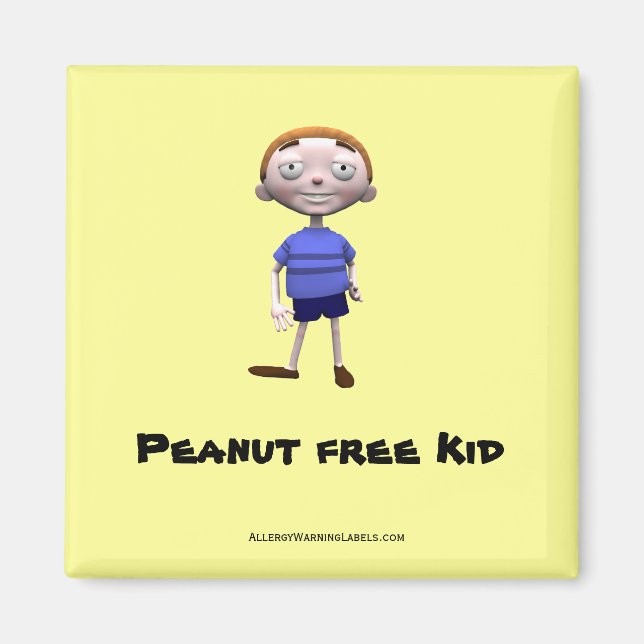 Peanut free Kid Magnet (Front)