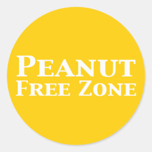 Peanut Free Zone Gifts Classic Round Sticker