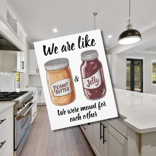 Peanut jar with jelly jar anniversary  postcard (Creator Uploaded)