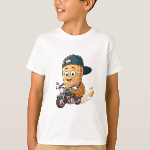 Peanut Riding a Motorcycle T-Shirt