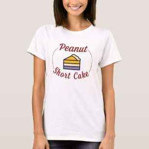 Peanut Short Cake Slice – Cute Dessert Food Art T-Shirt