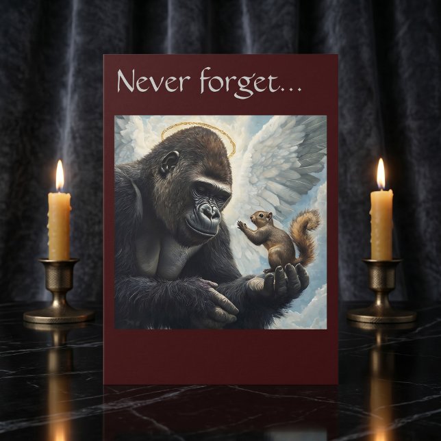 Peanut the Squirrel and Harambe Never Forget  Card (Creator Uploaded)