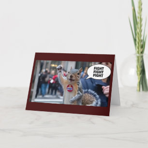 Peanut the Squirrel Funny Conservative Christmas Card