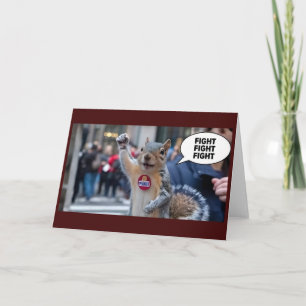 Peanut the Squirrel Funny Conservative Christmas Card