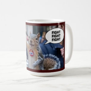Peanut the Squirrel Funny Conservative Christmas Coffee Mug