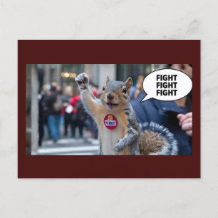 Peanut the Squirrel Funny Conservative Christmas Postcard