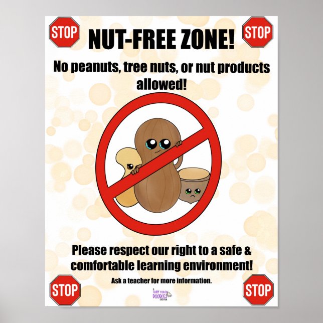 Peanut / Tree Nut Allergy Poster (Front)