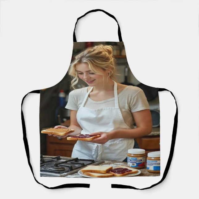 Peanutbutter and Jelly Sandwich Custom Apron (Front)