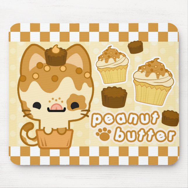 Peanutbutter Cupcake Kitty Mousepad (Front)