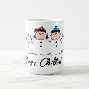 Peanuts   3 Person Snowman Coffee Mug