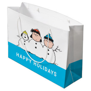 Peanuts   3 Person Snowman Large Gift Bag