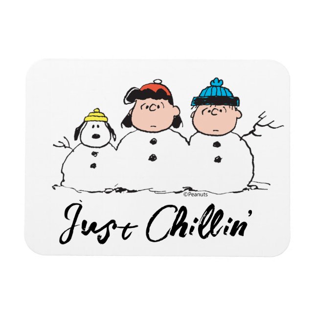 Peanuts | 3 Person Snowman Magnet (Horizontal)