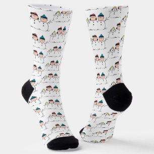 Peanuts   3 Person Snowman Socks