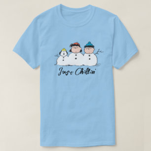 Peanuts   3 Person Snowman T-Shirt