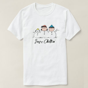 Peanuts   3 Person Snowman T-Shirt