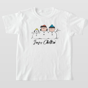 Peanuts   3 Person Snowman T-Shirt