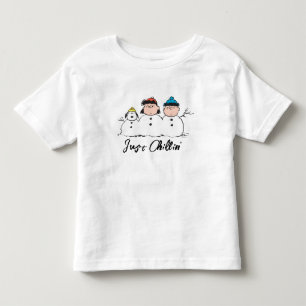 Peanuts   3 Person Snowman Toddler T-Shirt