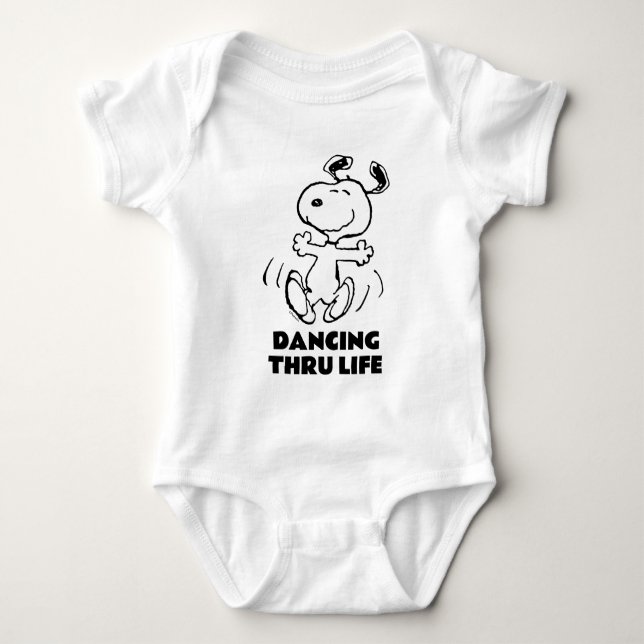 Peanuts | A Snoopy Happy Dance Baby Bodysuit (Front)