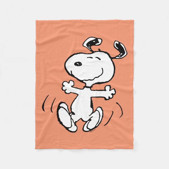 Peanuts | A Snoopy Happy Dance Fleece Blanket (Front)