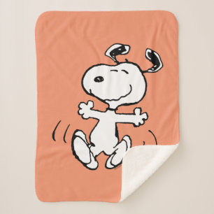 Peanuts   A Snoopy Happy Dance Sherpa Blanket