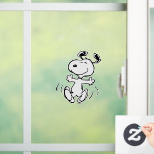 Peanuts   A Snoopy Happy Dance Window Cling