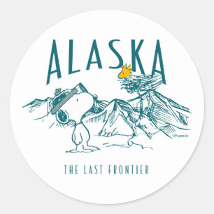 Peanuts   Alaska The Last Frontier Classic Round Sticker