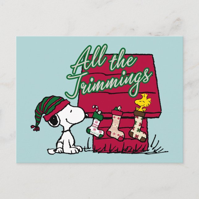 Peanuts | All The Trimmings Postcard (Front)