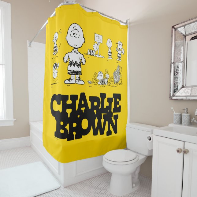 Peanuts | Always Charlie Brown Shower Curtain (In Situ)