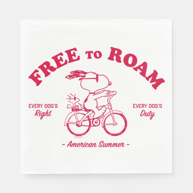 Peanuts | American Summer Free To Roam Napkin (Front)