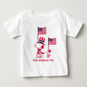 Peanuts   American Summer Old Glory Baby T-Shirt