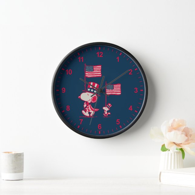 Peanuts | American Summer Old Glory Clock (Home)