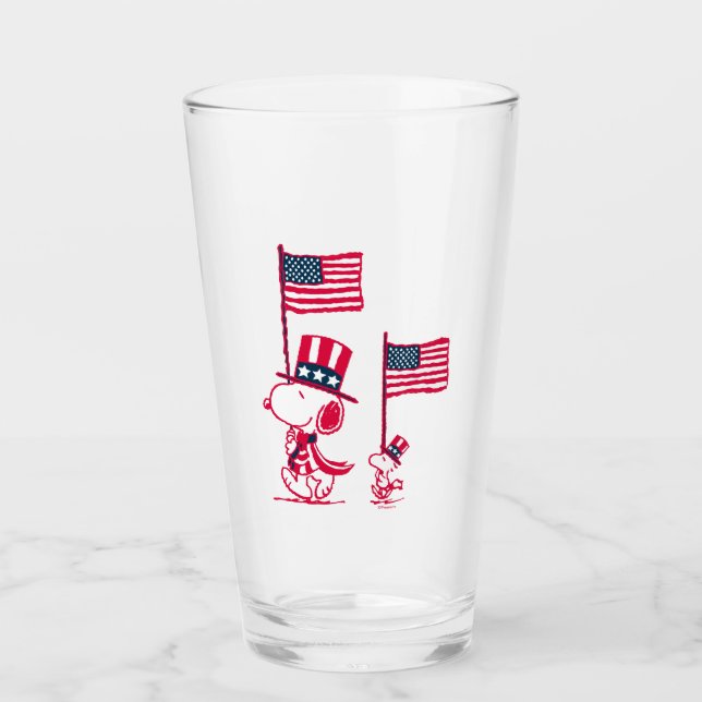 Peanuts | American Summer Old Glory Glass (Front)