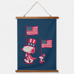 Peanuts   American Summer Old Glory Hanging Tapestry