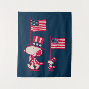 Peanuts   American Summer Old Glory Tapestry