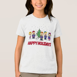 Peanuts   Around the Christmas Tree Tri-Blend Shirt