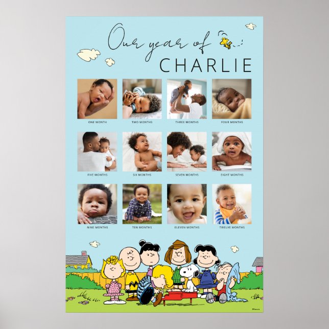 Peanuts | Baby's First Year Photo Collage Poster (Front)