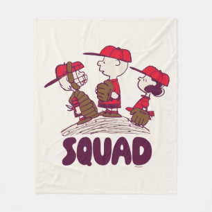 Peanuts Baseball Squad Fleece Blanket