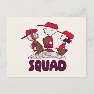 Peanuts   Baseball Squad Postcard